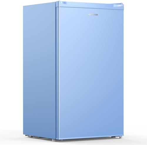 Upstreman 3.2 Cu.Ft Mini Fridge with Freezer, Blue-BR321 by StartUpLiveBetter