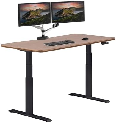 Vari Classic Electric Standing Desk – 60x30 – Walnut/Black by Unknown
