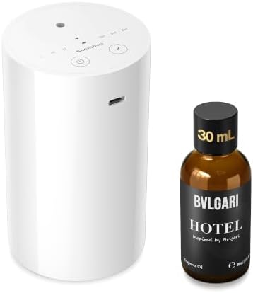 ANZ Waterless Essential Oil Diffuser Starter Kit, White by ScentBots