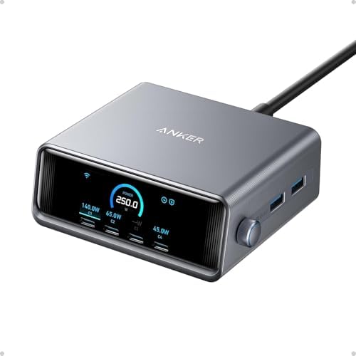 Anker Prime Charging Station, 250W 6-Port GaN USB C Charger by Anker