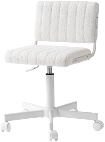 Office Chair Vanity Chair with Wheels | Comfy Desk Chair with Back by Manyday