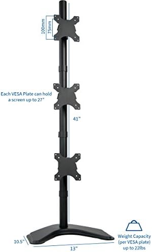 VIVO Triple Monitor Desk Stand for 13 to 27 inch Screens, STAND-V003D - Image 2