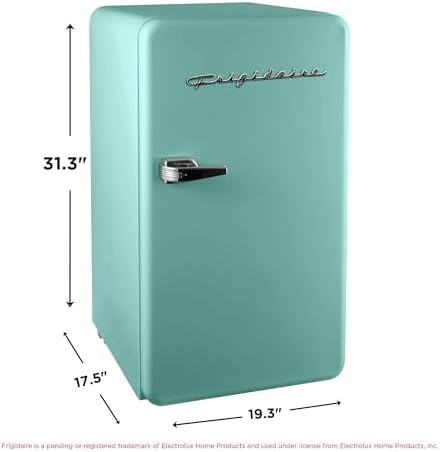 Frigidaire Retro Compact Refrigerator with Chiller, 3.2 cu ft Countertop Fridge, Built-In Bottle Opener, Rounded Corners, Premium, for Office, Bedroom, Dorm Room, Cabin, 18.5D x 20W x 31.5H (Mint) - Image 5