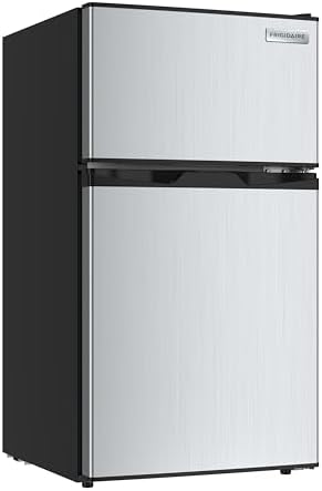 Frigidaire 3.2 Cu Ft Double Door Top Freezer Refrigerator, Stainless by Unknown