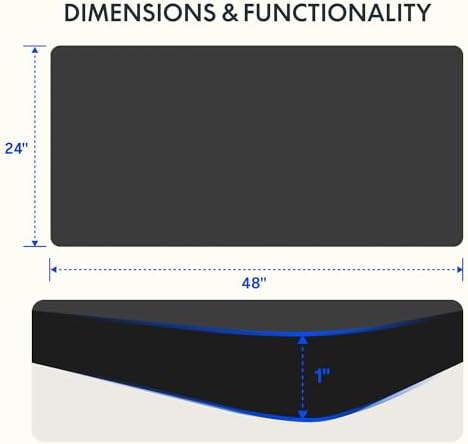 FLEXISPOT EN2 48"x24" Whole-Piece Standing Desk with Power Strip, Black - Image 3