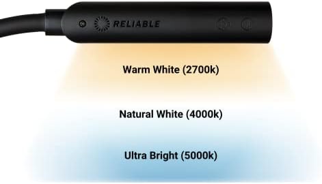Reliable UberLight Flex Desk Lamp with Clamp, 9 Light Settings, Black - Image 2