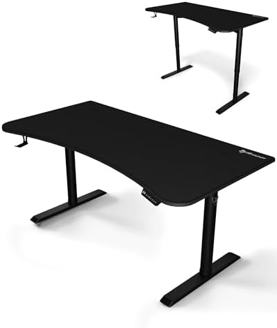 Arozzi Arena Moto Electric Standing Desk Pure Black by Arozzi