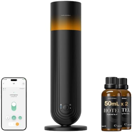 Airversa U1 Smart Hotel Waterless Diffuser with 100mL Oils Kit, Black by Airversa