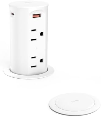 Jgstkcity Pop Up Outlet for Countertop,2.5in Hole,ETL Listed,White by Jgstkcity