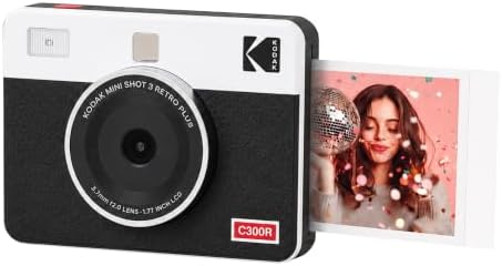 KODAK Mini Shot 3 Retro 3x3 Instant Camera, Photo Printer, 8 Sheets, White by Unknown