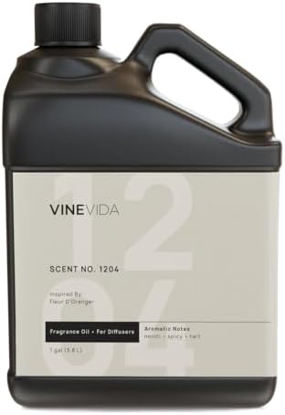 VINEVIDA [128 Fl Oz] Scent NO. 1202 Fragrance Oil for Cold Air Diffusers, Aromatic Notes of Mint, Nutmeg & Patchouli Essential Oils for Diffuser Oil Refill & Air Freshener Room by VINEVIDA