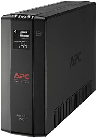 APC 1500VA UPS Battery Backup & Surge Protector, BX1500MR Backup Battery Power Supply with AVR, Dataline Protection (Renewed) by Amazon+Renewed