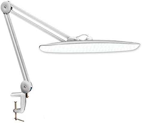 LED Desk Lamp with Clamp, Dimming Task Lamp for Reading Desktop Office Workbench Table Architect Sewing Study Home Craft, 117PCS LEDs, 2200 Lumens 20 Inch Metal Swivel Arm Work Lamp (Silver) - Image 5