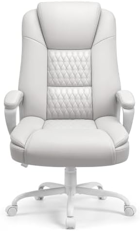 OFIKA Home Office Chair, 400LBS Big and Tall Chair Heavy Duty Design, Ergonomic High Back Cushion Lumbar Back Support, Computer Desk Chair, Adjustable Executive Leather Chair with Armrest by OFIKA