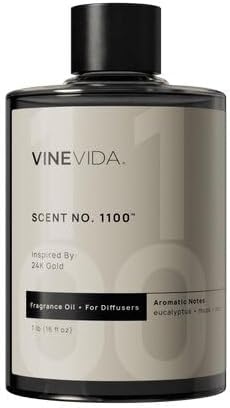 VINEVIDA [16 Fl Oz] Scent NO. 1100 Fragrance Oil for Cold Air Diffusers, Aromatic Notes of Eucalyptus, Lavender & Musk Essential Oils for Diffuser Oil Refill & Air Freshener Room Spray by VINEVIDA