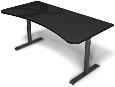 Arozzi Arena Ultrawide Curved Gaming and Office Desk with Full Surface Water Resistant Desk Mat with 3 Custom Monitor Mount Cut Outs and Under The Desk Cable Management Netting - Gunmetal by Arozzi