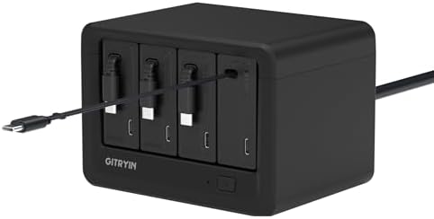 Gitryin 12-in-1 Desktop Charging Station, 260W USB Retractable GaN Charger by GITRYIN