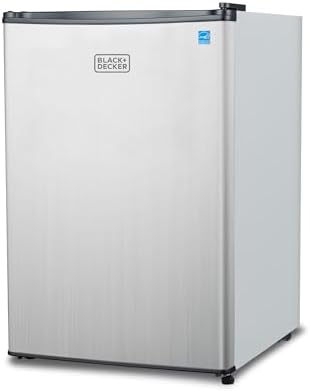 BLACK+DECKER 2.5 Cu. Ft. Compact Refrigerator, BCRK25V, Stainless Look by Unknown