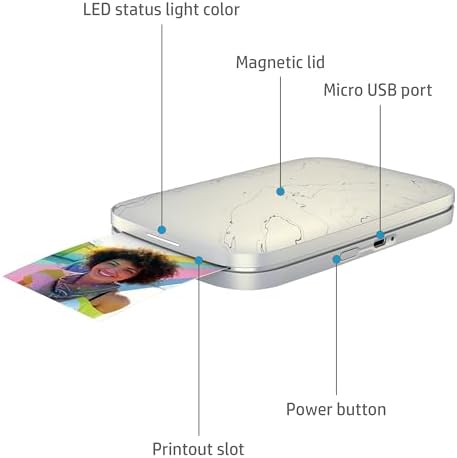 HP Sprocket Select Portable Instant Photo Printer for Android and iOS Devices (Eclipse) Starter Bundle - Image 2