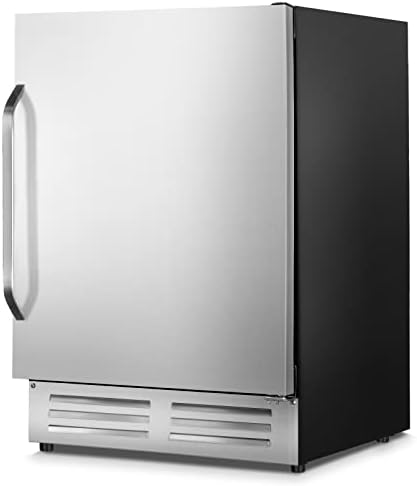 24 Inch Outdoor Beverage Refrigerator Cooler,Stainless Steel Wide Refrigerator for 210 Cans,Fit Perfectly for 24" Space Built-in Counter or Freestanding with powerful and quiet cooling system by Velieta-SpecialistinFridge