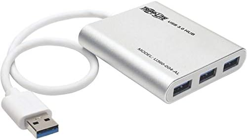 Tripp Lite 4-Port USB-A 3.0 SuperSpeed Mini Hub, Portable Hub for Laptop & Chromebook, USB 3.0 Type-A, Aluminum (U360-004-AL) - Image 2