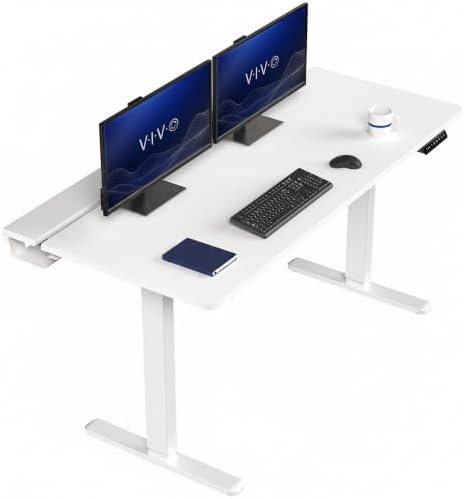 VIVO White 60 x 30 in Standing Desk, DESK-KIT-1W6-P3W by VIVO