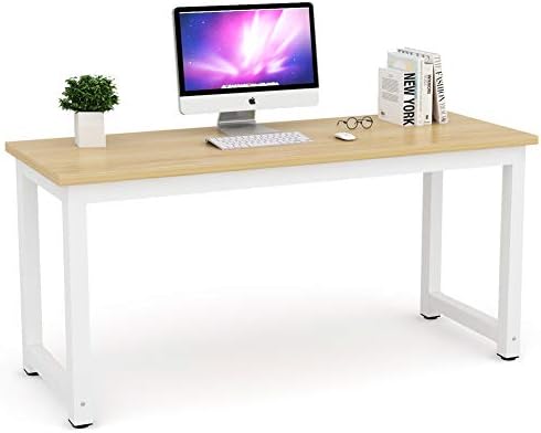 Tribesigns Computer Desk, 63 inch Large Office Desk Computer Table Study Writing Desk Workstation for Home Office, Walnut by Tribesigns