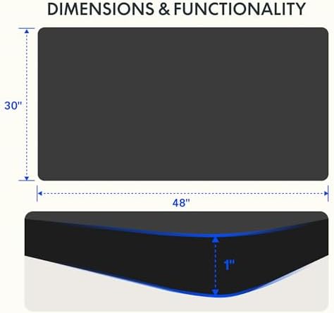 FLEXISPOT EN2 48"x30" Whole-Piece Standing Desk with Power Strip, Black - Image 3