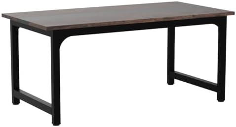Tribesigns 63” Executive Desk, Large Office Computer Desk with Thicken Frame, Modern Simple Workstation Business Furniture for Home Office, Vintage Brown/Black - Image 4