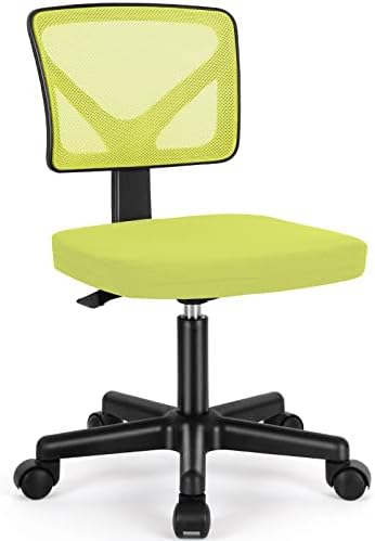 Sweetcrispy Small Armless Desk Chair, Mesh Rolling Office Chairs by Sweetcrispy