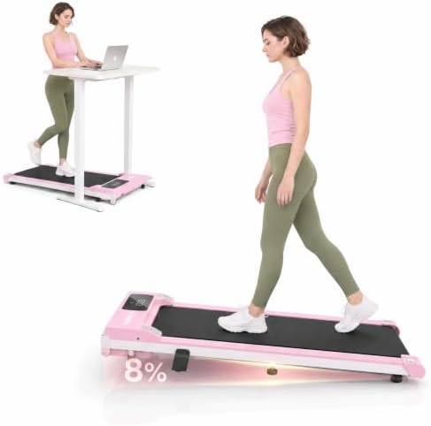 FUNMILY Walking Pad Treadmill Under Desk, 3.0HP Small Treadmill for Home/Office, 2026 Upgrade 3-in-1 Mini Treadmills with Remote Control, LED Display, 300 LBCapacity, No Assembly Required by FUNMILYSportsFitnessCardioTraining