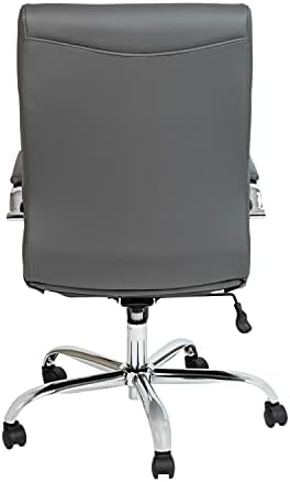 Flash Furniture LeatherSoft Executive Office Chair, Gray/Chrome - Image 5