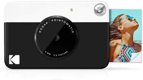 KODAK Printomatic Full-Color Instant Print Digital Camera, Zink 2x3" (5.1x7.5 cm) Sticky-Back Photo Paper, 5MP, Portable, Creative Fun Gift for Birthday, Christmas, Holiday, Black by Unknown
