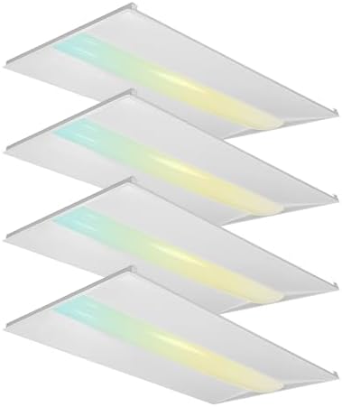 2x4 LED Troffer Light with Sensor Base Ready, ETL Listed, 4PK by HaloitteLighting
