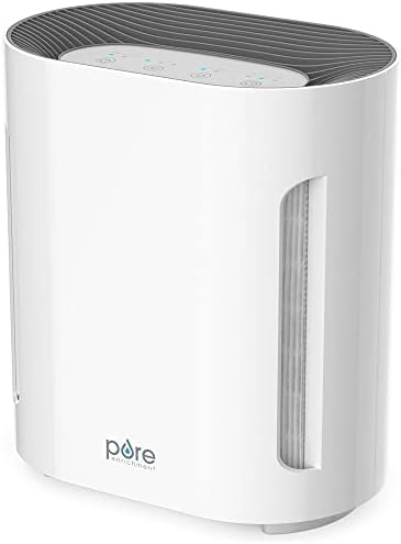 Pure Enrichment PureZone Air Purifier for Bedroom & Living Room, 4-Stage Filtration & UV-C Light, H13 HEPA Filter Helps Remove Bacteria, Pet Hair Dander, Allergens, Germs, Smoke, Dust (White) by PureEnrichment