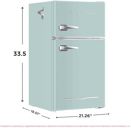 Frigidaire EFR840 Retro Mini Fridge with Freezer & Side Bottle Opener - Small 2 Door Refrigerator for Office Bar or College Dorm Room - 3.2 Cu Ft, Mint - Image 5