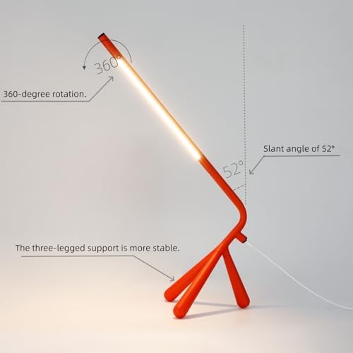 LED Creative Desk Lamp with USB Tybe-c Stepless Dimmable Eye Caring Desk Light for Home Office Bedroom Bedside College Dorm, Reading Lamp,Decorative Gift Table Lamp White - Image 6