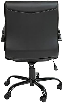 Flash Furniture Mid-Back LeatherSoft Executive Office Chair, Black/Black - Image 5