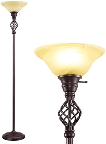 GyroVu Torchiere Floor Lamp for Living Room, LED Standing Reading Light by WelcomeGyroVu
