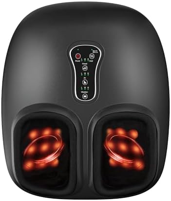 Foot Massager with Heat, Vibration & Rolling Compression - Plantar Fasciitis Relief, Neuropathy Pain Relief, Fits Size up to 13", Multiple Modes, Ideal Gifts for Men/Women by Unknown
