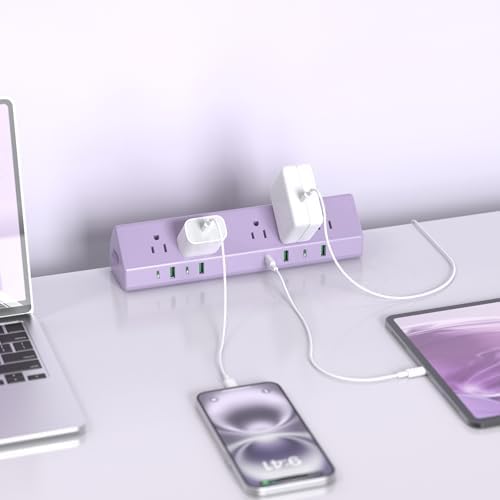 Jgstkcity Desk Clamp Power Strip USB C 45W,8 USB,10FT,Pink - Image 6