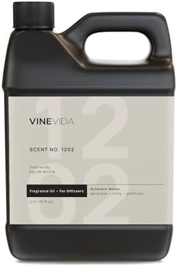 VINEVIDA [32 Fl Oz] Scent NO. 1202 Fragrance Oil for Cold Air Diffusers, Aromatic Notes of Mint, Nutmeg, Rose Oxide & Patchouli Essential Oils for Diffuser Oil Refill & Air Freshener Room Spray by VINEVIDA