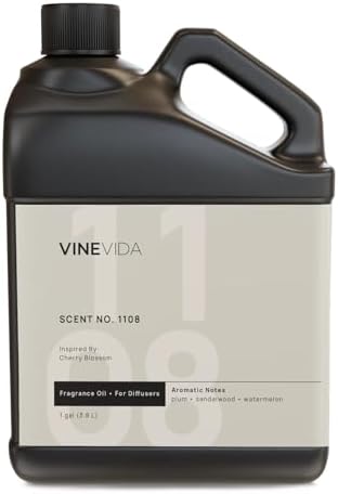 VINEVIDA [128 Fl Oz] Scent NO. 1108 Fragrance Oil for Cold Air Diffusers, Aromatic Notes of Plum Sandalwood Watermelon, Essential Oils for Diffuser Oil Refill & Air Freshener Room Spray by VINEVIDA