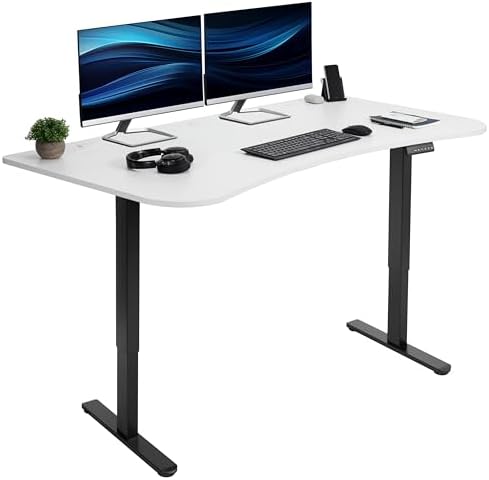 VIVO White 60 x 24 in Standing Desk, DESK-KIT-E2B1W by VIVO
