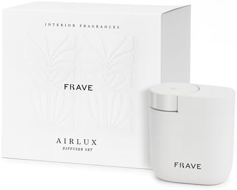Air Lux Diffuser, Plug-in Waterless Diffuser for Essential Oil, Smart Bluetooth App Control, Covers Up to 500 sqft 60ml Capacity, Home Office Hotel Scent Diffuser, Cold Air Technology, White by FraveBrand