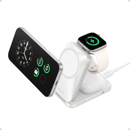 Anker Prime 25W Qi2.2-Certified Palm-Sized 3-in-1 Foldable MagSafe Charger by Anker