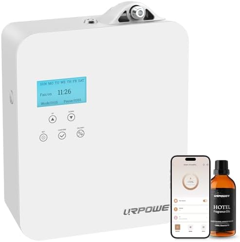 URPOWER 300mL Waterless Essential Oil Diffuser,Cold-Air Scent Diffuser by URPOWER