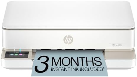 HP Envy 6155e Wireless All-in-One Color Inkjet Printer, Portobello, Print, scan, copy, Duplex printing Best-for-home, 3 month Instant Ink trial included, AI-enabled (714L5A) by Unknown