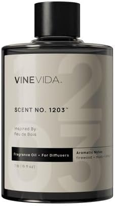 VINEVIDA [16 Fl Oz] Scent NO. 1203 Fragrance Oil for Cold Air Diffusers, Aromatic Notes of Smokey Woody Musk, Essential Oils for Diffuser Oil Refill & Air Freshener Room Spray by VINEVIDA