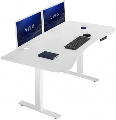VIVO White 63 x 32 in Standing Desk, DESK-KIT-1W1W by VIVO